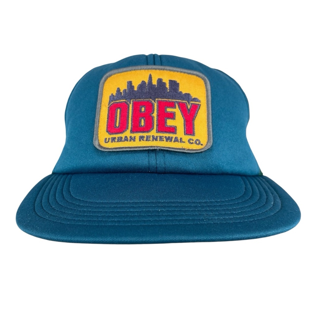 OBEY‎ Urban Renewal Snapback Trucker Hat • Teal / Green Mesh • Unisex